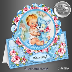Babies R Precious Boy Tent Card Kit. 2
