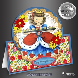 Vintage Doll Tent Card Kit. 4