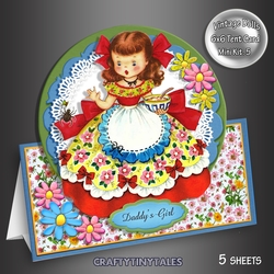 Vintage Doll Tent Card Kit. 5