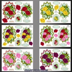 Six Shaped Floral Toppers Pack Kit 