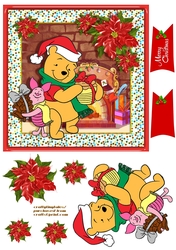 Christmas Day With Pooh Card Front 2