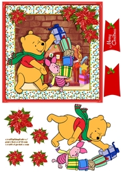 Christmas Day With Pooh Card Front 3