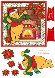 Christmas Day With Pooh Card Front 4