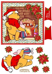 Christmas Day With Pooh Card Front 6