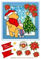 Christmas With Pooh Card Front 6