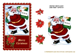 Santa Claus 4x7 Card Front Topper 1