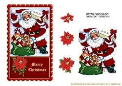 Santa Claus 4x7 Card Front Topper 3