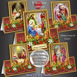 Nativity Scene Five Tent Card Bumper Kit. 1