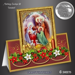 Nativity Scene Tent Card Kit. 3