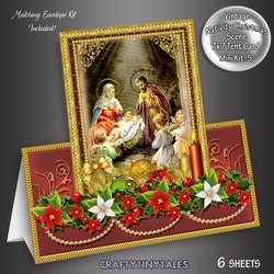 Nativity Scene Tent Card Kit. 5