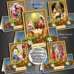 Nativity Scene Five Tent Card Bumper Kit.2