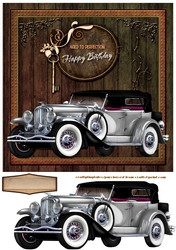 Forever Young Vintage Car Card Front 2