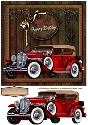 Forever Young Vintage Car Card Front 4