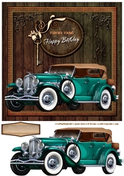 Forever Young Vintage Car Card Front 5