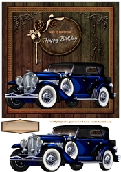 Forever Young Vintage Car Card Front 6