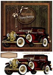Forever Young Vintage Car Card Front 9
