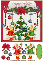 Christmas Decoration 8x8 Card Front 6