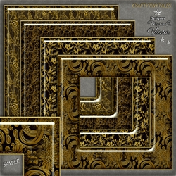 Bubbled Glassy Damask 8X8 Frames Kit.3