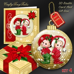 3D Bauble Card And Gift Box Mini Kit 4