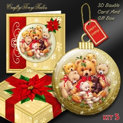 3D Bauble Card And Gift Box Mini Kit 5