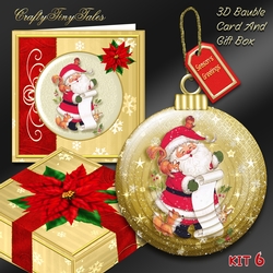 3D Bauble Card And Gift Box Mini Kit 6