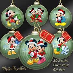 3D Bauble Card And Gift Box Mickey Bumper