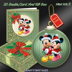 3D Bauble Card And Gift Box Mickey Kit 5