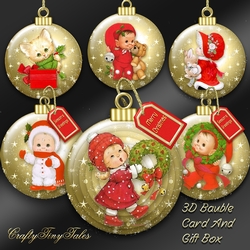 Six 3D Bauble Card And Gift Box Bumper Kit.2