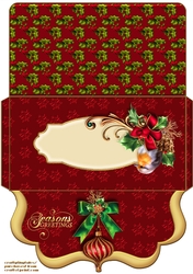 Red Gold Voucher Christmas Decor 5