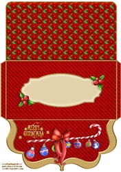 Red Gold Voucher Christmas Decor 6 