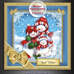 Winter Playground Card Front Mini Kit 2