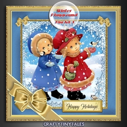 Winter Playground Card Front Mini Kit 4