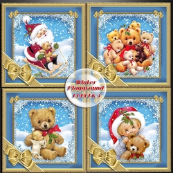 Winter Playground Teddy Bears Bumper 3
