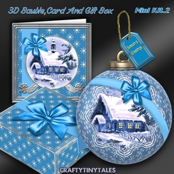 3D Bauble Card And Gift Box Christmas Church Kit.2