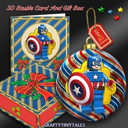 3D Bauble Card And Gift Box Christmas Lego 3