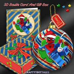 3D Bauble Card And Gift Box Christmas Lego 4