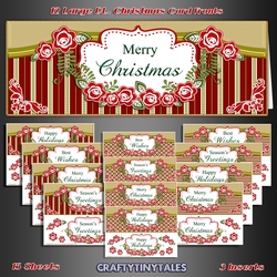 12 Large DL Christmas Card Fronts Bundle