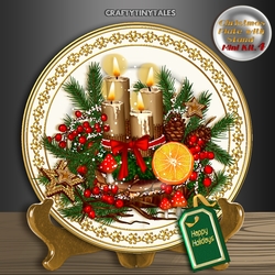 Christmas Plate with Stand.Mini Kit.4