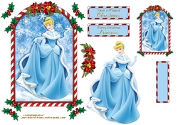 Candy Cane Frame Princess Topper 12
