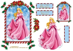 Candy Cane Frame Princess Topper 13