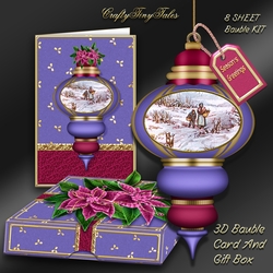 3D Bauble Card And Gift Box Shaped Bauble Kit.1