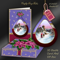 3D Bauble Card And Gift Box Shaped Bauble Kit.3
