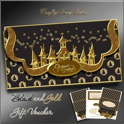 Holiday Black and Gold Gift Voucher 1