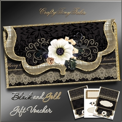 Holiday Black and Gold Gift Voucher 3