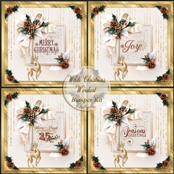 White Christmas Wordart Card Front Bundle.