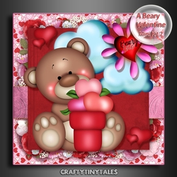 A Beary Valentine Card Front Mini Kit. 2