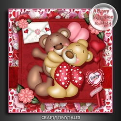 A Beary Valentine Card Front Mini Kit. 4