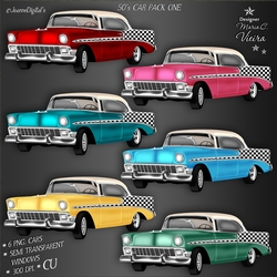50s Car Checkered 6 Pack.Kit.1