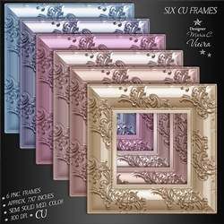 Six Med.Color Floral Print Frames CU Kit.1