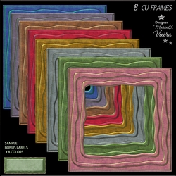 Eight Wacky Wavy Suede 8x8 Frames CU.kit.2